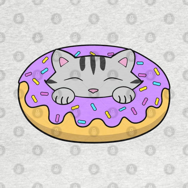 Yummu Purple Donut Cat by Purrfect